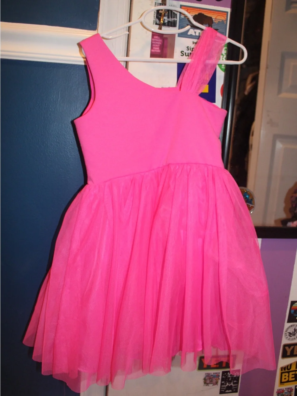 Cat & Jack Girls Sequin Tutu Dress Hot Pink Tulle Party Birthday Size 6